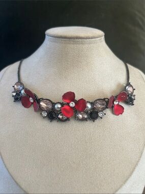 Simply Vera Vera Wang Red Floral Crystal Necklace